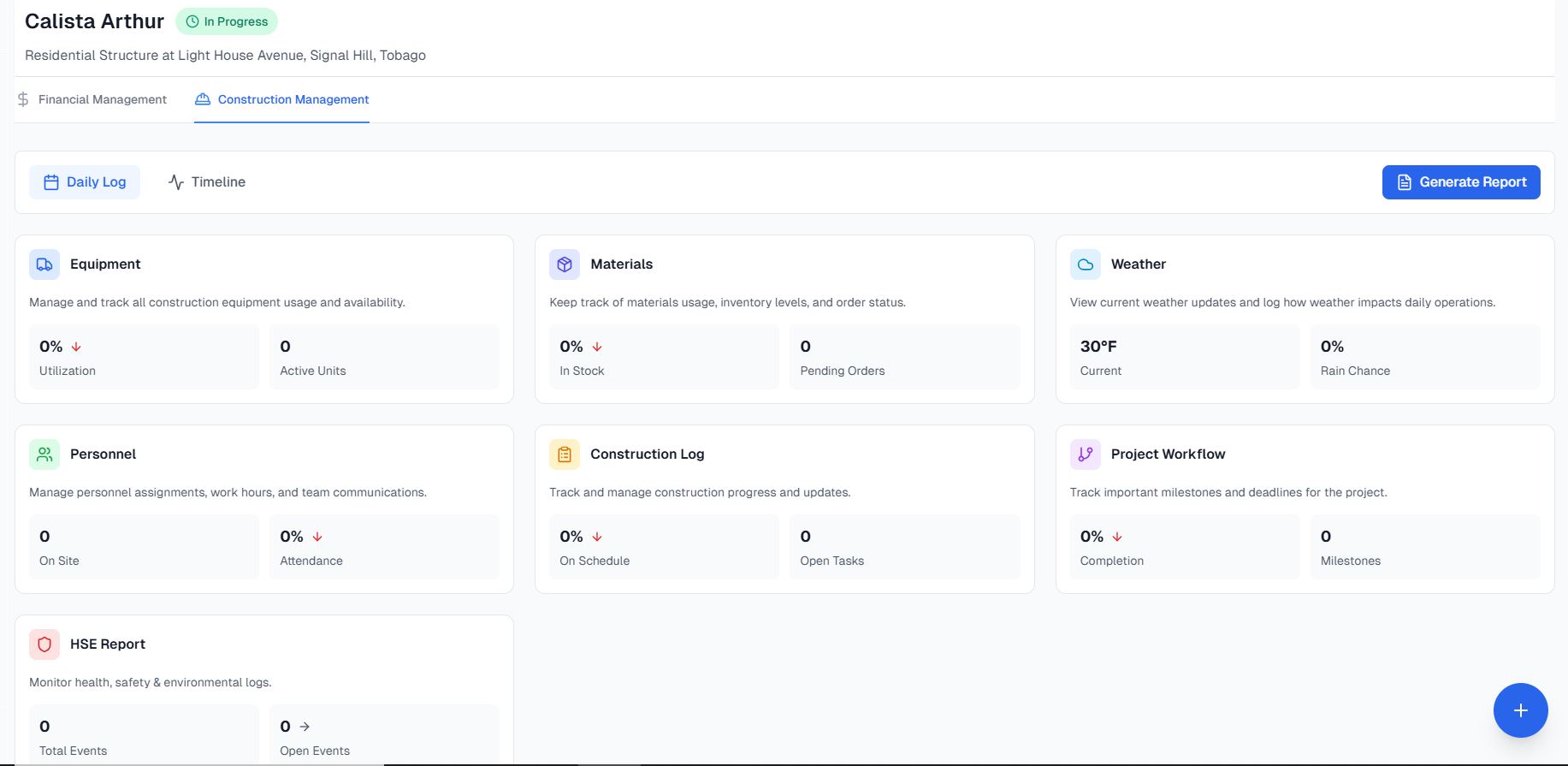 Digital Daily Field Reporting Dashboard